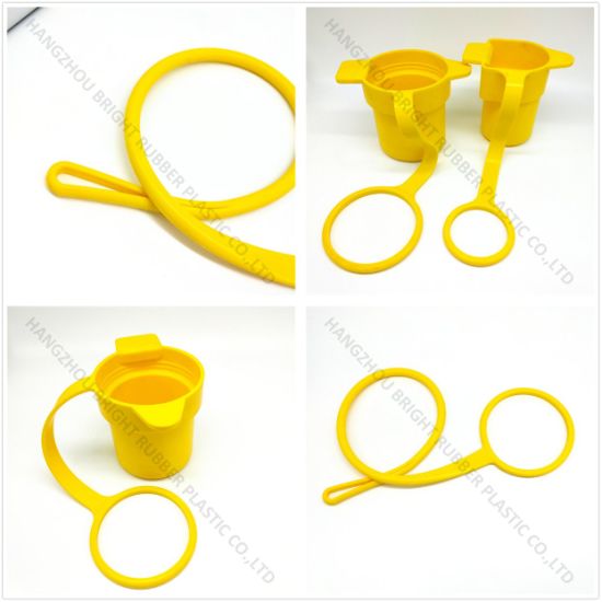 高质量定制的带绳硅橡胶黄帽保护器